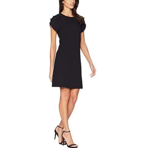 Betsey Johnson Pearl Detailing Little Black Dress XS - Picture 3 of 13